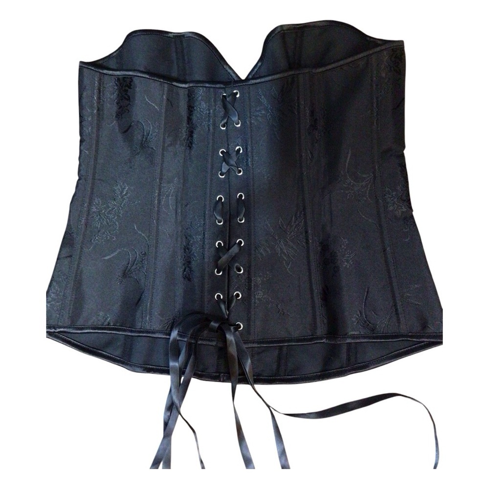 Amazon Black Lace-Up Corset Shapewear